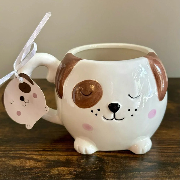 MRKT| Handmade Whimsical Puppy Mug - Ceramic - Brand NEW! - Picture 1 of 7